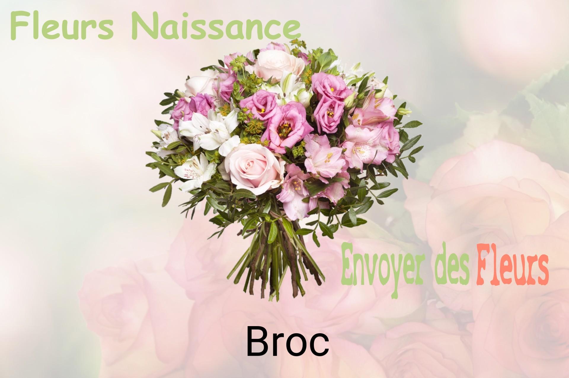 Bouquet de fleurs de naissance livré à Broc